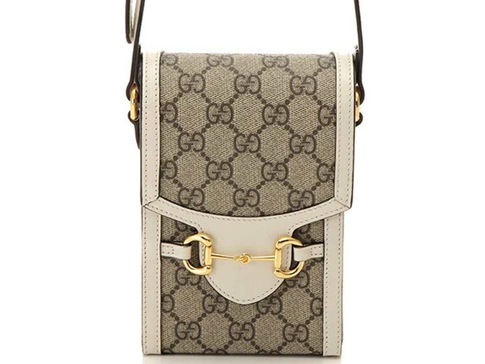 Gucci Horsebit Bag Beige Cream White Leather